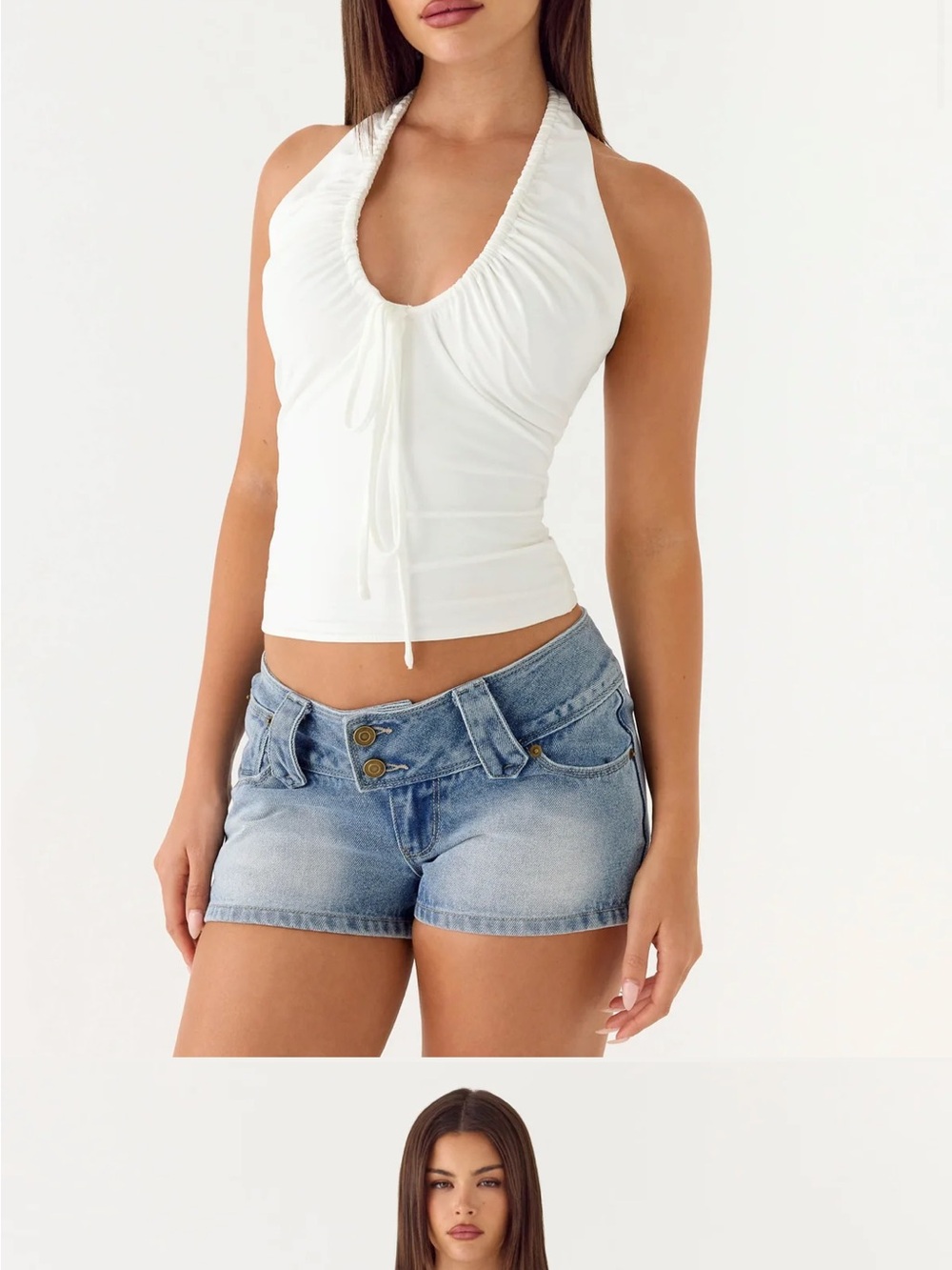 White Halter Top